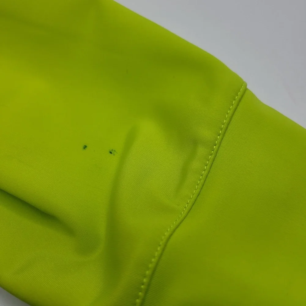 FootJoy Safety Yellow Pullover Mens Large 1/4 Zip Golf Jacket Nylon Stretch Logo